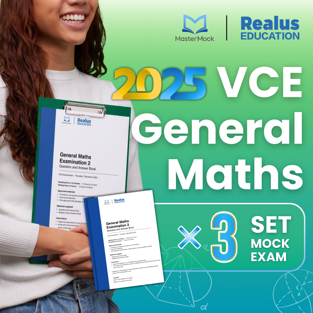 VCE MasterMock 2025 - General Mathematics - 3 sets